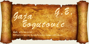 Gaja Bogutović vizit kartica